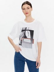 Calvin Klein T-Shirt Photo Print Graphic K20K204995 Biały Relaxed Fit. Białe t-shirty Calvin Klein, xl, bez wzorów, z bawełny, bez kołnierzyka, bez ramiączek. Za 169.99 zł.