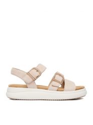 Remonte Sandały CEO-D0L50-60 Beżowy. Brązowe sandały Remonte, bez wzorów, ze skóry, bez obcasa, na płaskiej podeszwie, bez zapięcia. Za 389.99 zł.