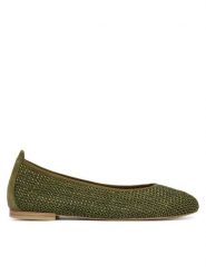 Caprice Baleriny 9-22112-46 Khaki. Brązowe baleriny Caprice, bez wzorów, ze skóry, bez obcasa. Za 239.99 zł.