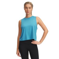 Damski tank top Under Armour Vanish Energy. Niebieskie topy Under Armour, bez wzorów, bez kołnierzyka, bez ramiączek. Za 170.35 zł.