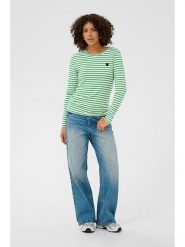 Kaffe Koszulka w kolorze zielono-kremowym rozmiar: S. Zielone bluzki Kaffe, s, bez wzorów, bez kołnierzyka, bez ramiączek. Za 104.99 zł.