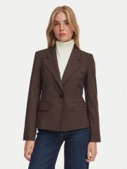 Marella Marynarka Rive 2623046101 Brązowy ciemny Regular Fit. Brązowe marynarki i żakiety Marella, bez wzorów, z syntetyku. Za 1,729.00 zł.