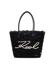 KARL LAGERFELD Torebka B1W46094 Czarny. Czarne shopper KARL LAGERFELD, bez wzorów, z materiału, bez dodatków. Za 779.99 zł.