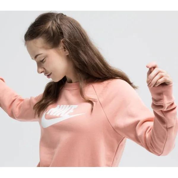 Nike Bluza W Nsw Essntl Crew Flc Hbr , różowy, rozmiar L. Czerwone bluzy Nike, l, bez wzorów, z bawełny, bez kaptura. Za 179.99 zł.