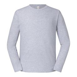 Koszulka Z Długim Rękawem Dla Dorosłych Unisex Iconic Heather. Szare bluzki FRUIT OF THE LOOM, s, bez wzorów, sportowe, bez kołnierzyka, bez ramiączek. Za 62.99 zł.