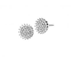 Kolczyki z białego złota z diamentami - 0,24 ct - próba 585. Białe kolczyki Apart, z diamentem, złote. Za 2,559.00 zł.