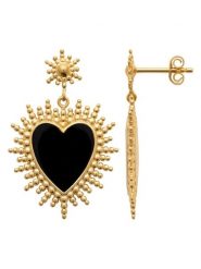 L'Atélier Précieux Pozłacane kolczyki-wkrętki z agatami rozmiar: onesize. Żółte kolczyki l'Atelier precieux, z agatem, pozłacane. Za 217.99 zł.