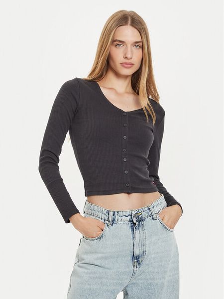 Levi's® Bluzka A8783-0001 Czarny Slim Fit. Czarne bluzki l, bez wzorów, z bawełny, bez kołnierzyka, bez ramiączek. Za 129.99 zł.
