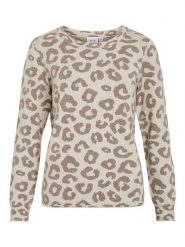 Vila Sweter "Tif" w kolorze beżowym rozmiar: XL. Brązowe swetry Vila, xl, bez wzorów, bez ramiączek. Za 129.95 zł.