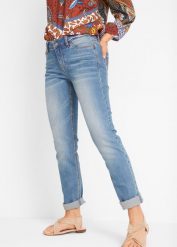 Dżinsy ze stretchem STRAIGHT. Niebieskie jeansy bonprix, bez wzorów. Za 129.99 zł.
