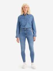 Levi's Dżinsy "720" - Super Skinny fit - w kolorze niebieskim rozmiar: W25/L32. Niebieskie jeansy Levi's®, l, z aplikacjami, z podwyższonym stanem. Za 145.26 zł.