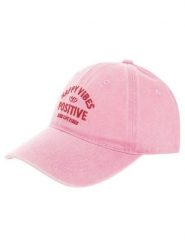 Zwillingsherz Czapka "Happy Vibes" w kolorze jasnoróżowym rozmiar: onesize. Różowe czapki Zwillingsherz, bez wzorów, z bawełny. Za 70.90 zł.