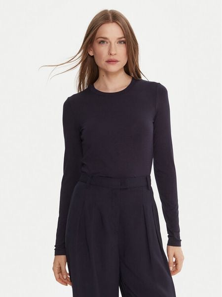Weekend Max Mara Bluzka Multie 2525946012 Granatowy Slim Fit. Niebieskie bluzki Weekend Max Mara, l, bez wzorów, z wiskozy, bez kołnierzyka, bez ramiączek. Za 339.99 zł.