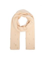Guess Szalik AW5636 VIS03 Beżowy. Brązowe rękawiczki Guess, z aplikacjami, z wiskozy. Za 234.99 zł.