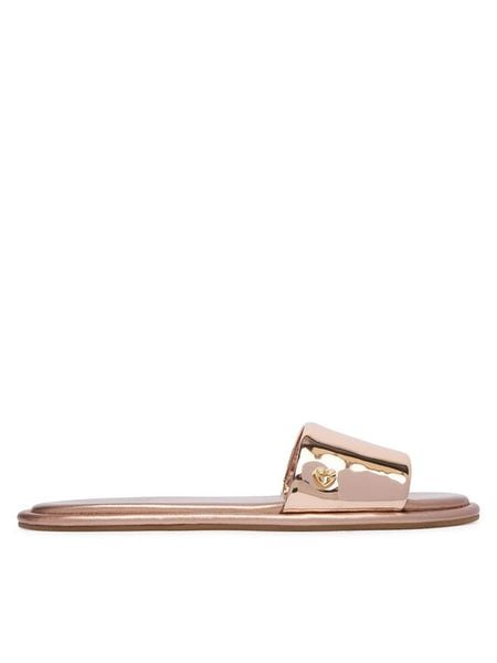 LOVE MOSCHINO Klapki JA28262G0OJE0600 Różowy. Czerwone klapki Love Moschino, bez wzorów, z materiału, bez obcasa. Za 445.99 zł.