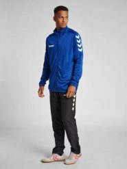 Bluza sportowa dla dorosłych Hummel Core Poly Jacket. Niebieskie bluzy Hummel, xl, bez wzorów, z poliesteru, bez kaptura. Za 89.00 zł.