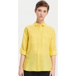 Lniana koszula - Żółty. Koszule Reserved. Za 119.99 zł.