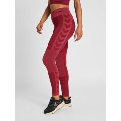 Damskie legginsy mid-rise Hummel Clea. Czerwone legginsy Hummel, xs, bez wzorów. Za 188.00 zł.