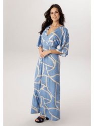 Aniston Sukienka w kolorze błękitno-białym rozmiar: 48. Niebieskie sukienki Aniston, bez wzorów, bez kołnierzyka, bez ramiączek, maxi. Za 217.99 zł.