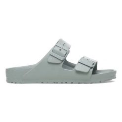 Birkenstock Arizona EVA Pure Sage Klapki damskie. Zielone klapki Birkenstock, bez wzorów, z tworzywa sztucznego, bez obcasa. Za 219.99 zł.