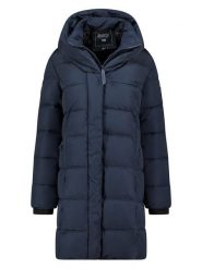 Geographical Norway Płaszcz zimowy "Djamilalimo" w kolorze granatowym rozmiar: S. Niebieskie płaszcze Geographical Norway, na zimę, s, bez wzorów, z puchu, bez kaptura. Za 322.73 zł.