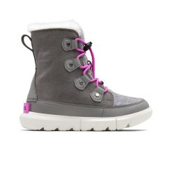 Śniegowce juniorskie Sorel Sorel Explorer Lace. Szare trapery i śniegowce Sorel. Za 369.99 zł.
