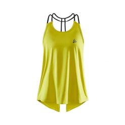 Damski tank top Craft Untmd Fit. Żółte topy Craft, bez wzorów, bez kołnierzyka, bez ramiączek. W wyprzedaży za 145.00 zł.