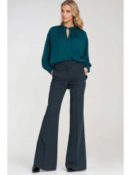 Nife Spodnie w kolorze niebieskim rozmiar: 42. Niebieskie spodnie materiałowe Nife, bez wzorów, z materiału, z podwyższonym stanem. Za 158.84 zł.