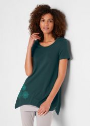 Shirt sportowy, krótki rękaw. Niebieskie koszulki sportowe bonprix, bez wzorów, bez ramiączek. Za 69.99 zł.