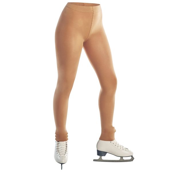 Rajstopy do łyżwiarstwa figurowego Axelys bez stóp. Brązowe rajstopy i pończochy AXELYS, m, bez wzorów, z elastanu. Za 59.99 zł.