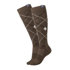 Damskie skarpety jeździeckie ELT Argyle. Niebieskie skarpety ELT, bez wzorów, z bawełny. Za 85.00 zł.