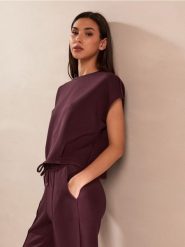 Bluza bez rękawów soft touch z dodatkiem wiskozy - czerwony. Czerwone bluzy Sinsay, l, bez wzorów, z dzianiny, bez kaptura. Za 39.99 zł.