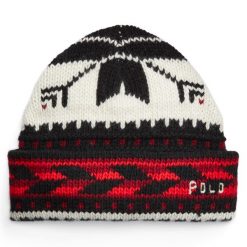 Czapka Polo Ralph Lauren. Czarne czapki Polo Ralph Lauren, bez wzorów. Za 619.99 zł.