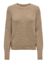 ONLY Sweter w kolorze jasnobrązowym rozmiar: M. Brązowe swetry Only, m, bez wzorów, ze splotem, bez ramiączek. Za 83.62 zł.