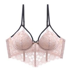 Braletka push-up z koronki elegancka biustonosz na co dzień Eliza. Czarne biustonosze Intica, bez wzorów, z koronki. Za 119.00 zł.