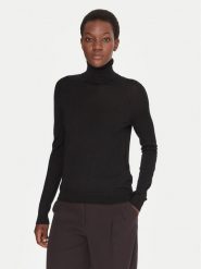 BOSS Golf Frizani 50548298 Czarny Slim Fit. Czarne golfy Boss, s, bez wzorów, z wełny, bez ramiączek. Za 749.99 zł.
