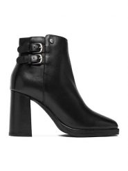 Beverly Hills Polo Club Botki CEO-WI44-LAUREN-01 Czarny. Czarne botki Beverly Hills Polo Club, bez wzorów, ze skóry, bez obcasa, na słupku, bez zapięcia. Za 479.99 zł.