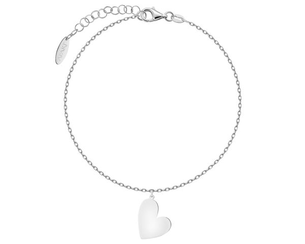 Bransoletka srebrna - serce. Szare bransoletki Apart, srebrne. Za 159.00 zł.