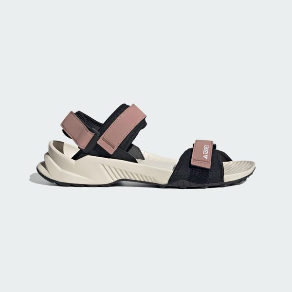 Sandały Terrex Hydroterra. Brązowe sandały Adidas, bez wzorów, z gumy, klasyczne, bez obcasa, bez zapięcia. Za 239.00 zł.