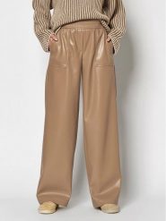 Rosner Spodnie "Mara" w kolorze karmelowym rozmiar: 46/L32. Brązowe spodnie materiałowe Rosner, l, bez wzorów, z materiału, z podwyższonym stanem. Za 178.79 zł.