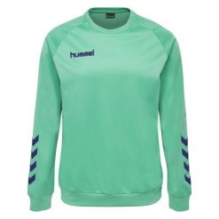 Bluza do piłki ręcznej dla dorosłych Hummel Promo Poly Sweatshirt. Niebieskie bluzy Hummel, s, bez wzorów, bez kaptura. Za 178.00 zł.
