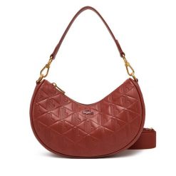 Torebka Lacoste. Brązowe listonoszki Lacoste, bez wzorów, bez dodatków. Za 569.99 zł.