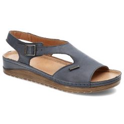 Niebieskie Sandały Pollonus Wygodne Skórzane Buty Damskie. Niebieskie sandały Pollonus, bez wzorów, ze skóry, eleganckie, bez obcasa, bez zapięcia. Za 139.00 zł.