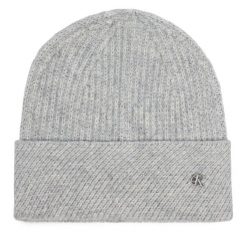Czapka Calvin Klein. Szare czapki Calvin Klein, bez wzorów. Za 169.99 zł.