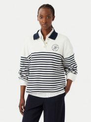 Tommy Hilfiger Bluza WW0WW50036 Biały Regular Fit. Białe bluzy TOMMY HILFIGER, m, bez wzorów, z bawełny, bez kaptura. Za 699.99 zł.