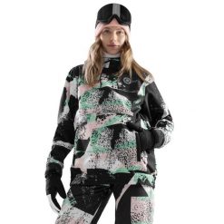 Kurtka snowboardowa damska W1-W Crest. Brązowe kurtki narciarskie SIROKO, m, bez wzorów, z materiału, z kapturem, narciarskie. Za 380.00 zł.