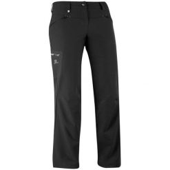 Salomon spodnie turystyczne Wayfarer Winter Pant W Black 32/R. Czarne spodnie sportowe Salomon, na zimę, bez wzorów, ze skóry. W wyprzedaży za 319.00 zł.
