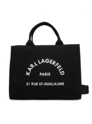 KARL LAGERFELD Torebka A1W50010 Czarny. Czarne torebki klasyczne KARL LAGERFELD, bez wzorów, z materiału, bez dodatków. Za 359.99 zł.