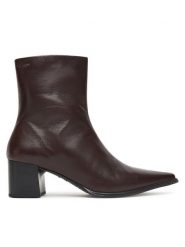 Vagabond Shoemakers Botki Giselle 5854-001-35 Brązowy. Brązowe botki Vagabond Shoemakers, bez wzorów, ze skóry, bez obcasa, na słupku, bez zapięcia. Za 759.99 zł.
