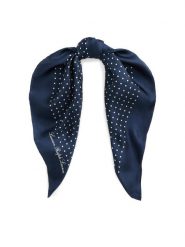 Lauren Ralph Lauren Chusta 454953615002 Granatowy. Niebieskie rękawiczki Lauren Ralph Lauren, bez wzorów, z jedwabiu. Za 399.99 zł.